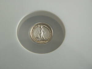 【NGC　PF６９UC】イギリス　ブリタニア　５ペンス銀貨　４０分の１オンス　２０１４年　