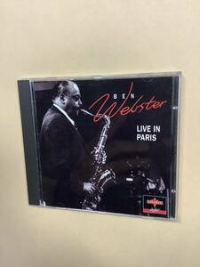 送料無料 BEN WEBSTER「LIVE IN PARIS」ライヴ 全5曲 輸入盤