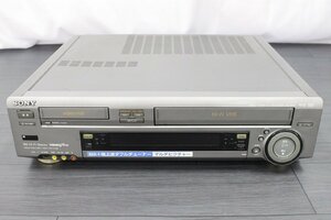 【行董】AB000APY92 SONY ソニー ビデオデッキ WV-BW2 BS Hi-Fi Stereo VIDEO Plus ダビング 映像機器 VHS リモコン 通電のみ確認済