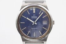 【行董】AC690BOM18 OMEGA オメガ Geneve ジュネーブ 3針 デイト 自動巻き ブルー系文字盤 メンズ腕時計_画像2