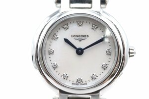 【行董】RD000BOD24 LONGINES ロンジン L8.109.4 プリマルナ 12Pダイヤ レディース腕時計 稼働品 クォーツ PrimaLuna