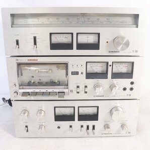 【ト足】CO659CST68 PIONEER パイオニア TX-7600 CT-500 SA-7800 ステレオチューナー カセットデッキ アンプ オーディオ機器 音響機器の画像1