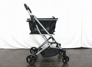[ line .]AC688ABY11 EcoCae Coca mica -to shopping Cart 4 wheel folding type black black basket one touch compact 