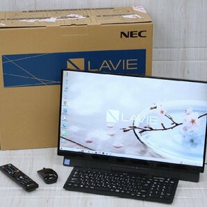 【行董】CO635BPM10 ☆美品☆ NEC LAVIE PC-DA370MAB モニタ一体型PC Windows 10 Home メモリ 8GB HDD 1TB キーボード マウス リモコン付きの画像1