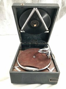 [to.]RD382RNI13 Colombia Colombia portable type gramophone G-207-A antique Vintage Showa Retro operation not yet verification present condition goods 