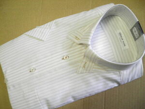 BLUERIVER*サイズ S 37-半袖*高級Yシャツ 形態安定加工