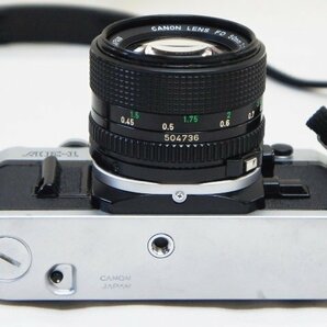 中古ジャンク【CANON キャノン AE-1】一眼レフ フィルムカメラ キャノンレンズ FD 50mm 1:1.4 レンズ保護フィルター付の画像5