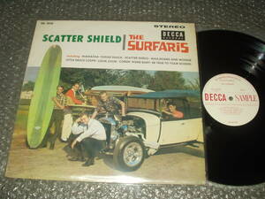 白ラベル盤ＬＰ★ザ・サファリーズ/THE SURFARIES「恋の波乗り / SCATTER SHIELD」国内盤ペラ・ジャケLP(SDL-10120)～エレキ/サーフィン