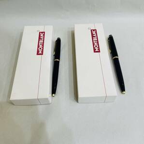 【H10671OR】 1円～ MONTBLANC モンブラン ボールペン ブラックカラー ゴールドカラー 文房具 筆記用具の画像1