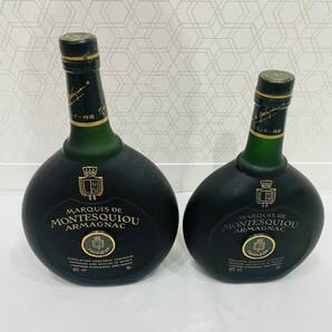 【H10436OR】 1円～ 未開栓 MARQUIS DE MONTESQUIOU ARMAGNAC NAPOLEON 2本セット ナポレオン1000ml 40% 700ml 40％ 箱付き アルマニャックの画像4