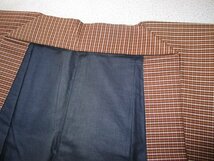 D1115【 老舗呉服屋の自宅から出た品昭和レトロ】男性用　銘仙？着物 防寒着 丹前 たんぜん どてら 掻い巻き どんぶく はんこ_画像4