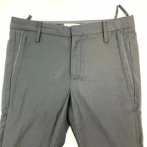 A) HELMUT LANG ヘルムートラング 無地 レーヨン混 ブラック系 スキニー パンツ 16-9306573 size 0 MADE IN JAPAN 色あせ有 中古 USED_画像3