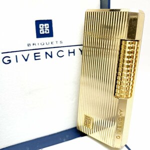 rm)ジバンシィ GIVENCHY ガスライター ローラー式 ゴールドカラー 喫煙グッズ ※現状お渡し 着火未確認 専用ケース有り