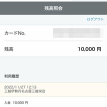 *rm) 百貨店ギフトカード 10,000円×2枚 合計：20,000円分 まとめて ※未使用 ゆうパケット 送料無料 残高確認済 PIN番号削ってあります_画像3