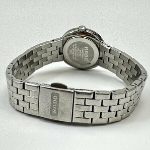 A)RADO ラドー 153.0342.3 DIASTAR ダイヤスター SS ブラック文字盤 クオーツ レディース腕時計 電池交換済 中古の画像5