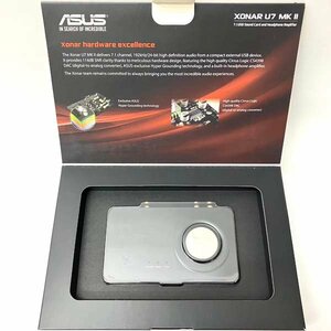 t)ASUS Xonar U7 MKII headphone amplifier built-in &7.1ch USB sound card 114dB black used * simple operation verification ending box / owner manual / cable have 