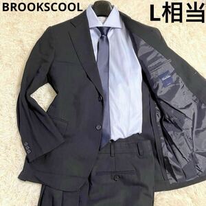 【爽やか】1円Brooks Brothers ブルックスブラザーズ スーツセットアップ BROOKSCOOL ブルックスクール ネイビー 大きいサイズ 40SHT/L春夏