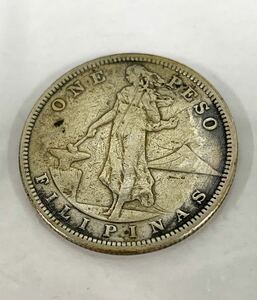  America . Philippines 1peso silver coin 1908 year antique coin present condition goods ka4