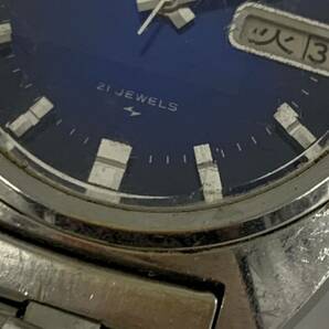 動作未確認 SEIKO 7019—7350 腕時計 5 ACTUS 自動巻き アナログ デイデイト 現状品 セイコー 5アクタス 機械式 オートマティック カgの画像4