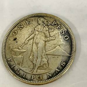 アメリカ領フィリピン1ペソ銀貨1908年 アンティーク コイン 現状品 カ4の画像3