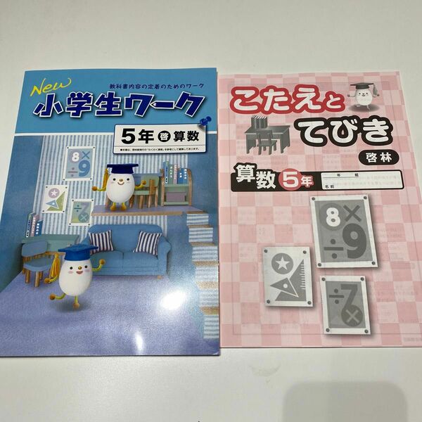 New小学生ワーク　5年生　算数　問題集・こたえとてびき