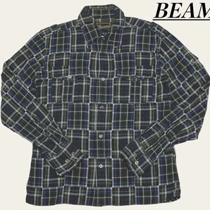 BEAMS（ビームス）/コットン100%/切替え/長袖シャツ/L