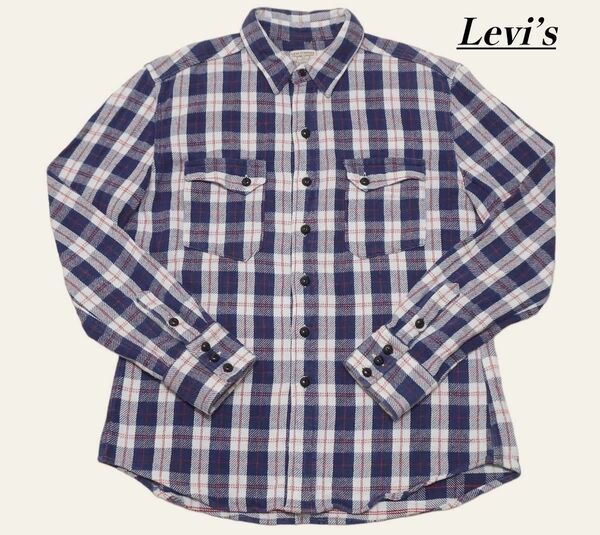 Levi's（リーバイス）/コットン100%/サンプル/ロングホーン復刻/ヘビーネルシャツ/L