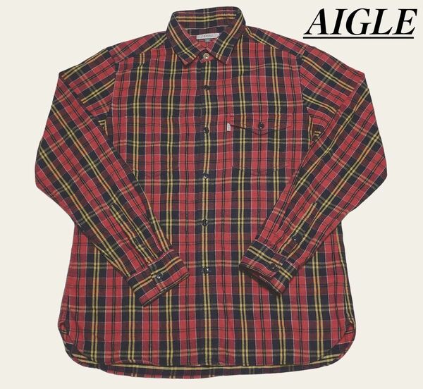 AIGLE（エーグル）/コットン/フランネル/長袖シャツ/M