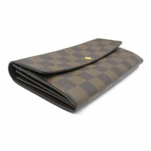 ルイ・ヴィトン ポルトフォイユ・サラ ブランドオフ LOUIS VUITTON 二つ折り財布 ダミエ 中古 レディース_画像3