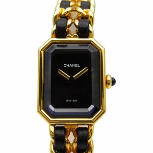  Chanel Premiere L brand off CHANEL GP( Gold plating ) wristwatch GP/ leather used lady's 