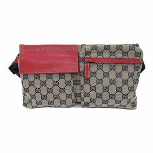 グッチ ブランドオフ GUCCI GGキャンバス ウエストバッグ ボディバッグ キャンバス/レザー 中古 レディース