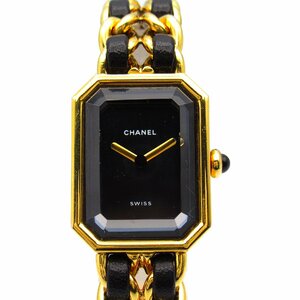  Chanel Premiere L brand off CHANEL GP( Gold plating ) wristwatch GP/ leather used lady's 