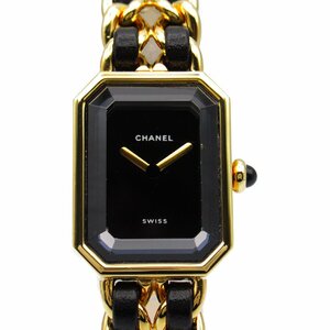  Chanel Premiere L brand off CHANEL GP( Gold plating ) wristwatch GP/ leather used lady's 