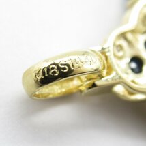 ジュエリー サファイア コイン ペンダントトップ ブランドオフ JEWELRY K18（イエローゴールド） ペンダントトップ K18/K24 中古 メンズ_画像4