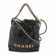 シャネル CHANEL22 チェーンショルダー バッグ ブランドオフ CHANEL ラムスキン（羊革） ショルダーバッグ ラムスキン 中古 レディース_画像1