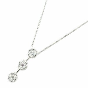 ジュエリー ダイヤモンド ネックレス ブランドオフ JEWELRY K18WG（ホワイトゴールド） ネックレス K18WG 中古 レディース