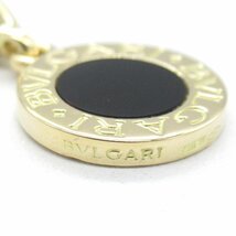 ブルガリ ブルガリブルガリ オニキス チャーム ブランドオフ BVLGARI K18（イエローゴールド） ペンダントトップ 750YG 中古 メンズ レデ_画像5