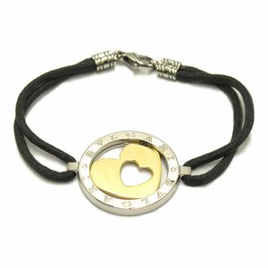  BVLGARY ton do Heart bracele brand off BVLGARI K18( yellow gold ) bracele 750YG/SS used lady's 