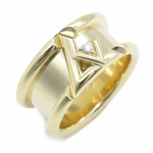  Louis * Vuitton bar g band -LVvoruto one diamond ring brand off LOUIS VUITTON ring * ring 750YG used men's lady's 