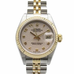 ロレックス デイトジャスト T番 ブランドオフ ROLEX K18（イエローゴールド） 腕時計 K18/SS 中古 レディース