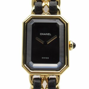  Chanel Premiere L brand off CHANEL GP( Gold plating ) wristwatch GP/ leather used lady's 