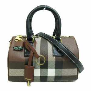 バーバリー ミニボウリングバッグ ショルダーバッグ ブランドオフ BURBERRY コットン ショルダーバッグ コットン/ポリウレタン レディー