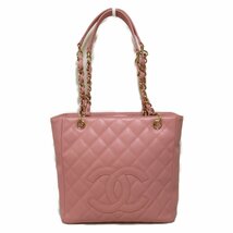 シャネル チェーン トート バッグ ブランドオフ CHANEL キャビアスキン(グレインドカーフ) トートバッグ キャビア 中古 レディース_画像1