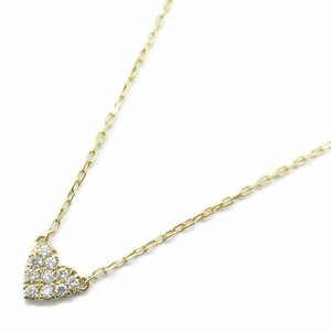 a- Carhartt pave diamond necklace brand off AHKAH K18( yellow gold ) necklace K18YG used lady's 