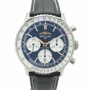 ブライトリング ナビタイマーB01 クロノグラフ 腕時計 ウォッチ ブランドオフ BREITLING ステンレススチール 腕時計 SS/クロコ革 中古 メ