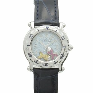  Chopard happy sport happy fish wristwatch watch brand off Chopard stainless steel wristwatch SS/ leather used reti-