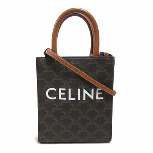 セリーヌ バーティカルカバ ショルダーバッグ ブランドオフ CELINE PVCコーティングキャンバス ショルダーバッグ コーティングキャンバス