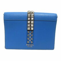 プラダ スタッズショルダーバッグ ブランドオフ PRADA サフィアーノレザー ショルダーバッグ サフィアーノレザー 中古 レディース_画像2