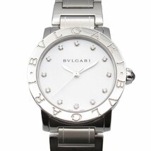 ブルガリ ブルガリ ブルガリ 12Pダイヤ ブランドオフ BVLGARI ステンレススチール 腕時計 SS 中古 レディース_画像1