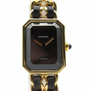  Chanel Premiere L brand off CHANEL GP( Gold plating ) wristwatch GP/ leather used lady's 